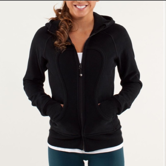 lululemon athletica Jackets & Blazers - LULULEMON black scuba jacket hoodie 12